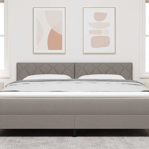 vidaXL Fabric Headboard Geometric with Headboard Taupe 180 cm Fabric