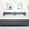 vidaXL Headboard Wall-mounted Geometric Manual Dark grey 180 cm Velvet