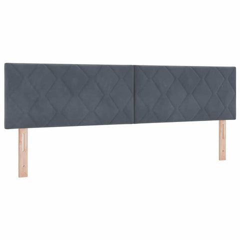 vidaXL Headboard Wall-mounted Geometric Manual Dark grey 180 cm Velvet