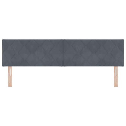 vidaXL Headboard Wall-mounted Geometric Manual Dark grey 180 cm Velvet