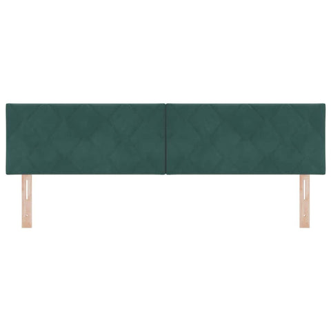 vidaXL Headboard Wall-mounted Geometric Dark green 180 cm Velvet