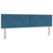 vidaXL Headboard Wall-mounted Geometric Manual Dark blue 180 cm Velvet