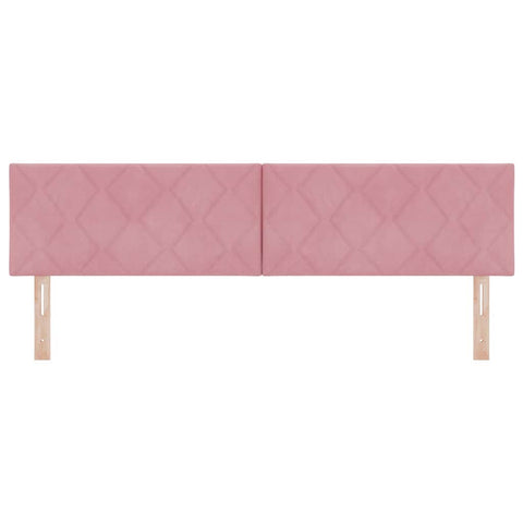 vidaXL Headboard Wall-mounted Geometric Manual Pink 180 cm Velvet