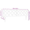 vidaXL Headboard Wall-mounted Geometric Manual Pink 180 cm Velvet