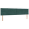 vidaXL Headboard Wall-mounted Geometric Dark green 200 cm Velvet