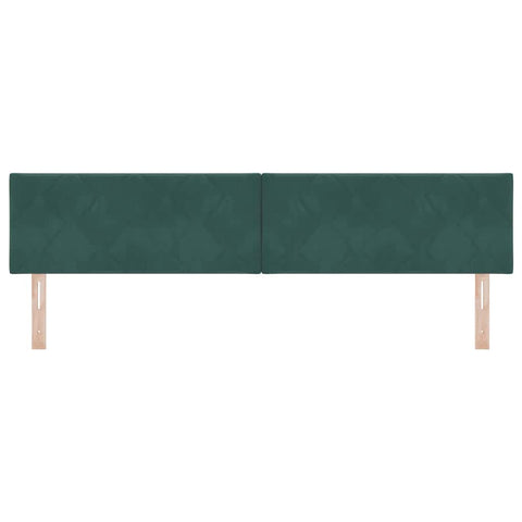vidaXL Headboard Wall-mounted Geometric Dark green 200 cm Velvet