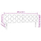 vidaXL Headboard Wall-mounted Geometric Manual Pink 200 cm Velvet