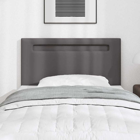 vidaXL Headboard Wall-mounted with Headboard Manual Grey 90 cm PVC