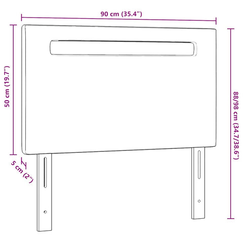vidaXL Headboard Wall-mounted with Headboard Cappuccino 90 cm PVC