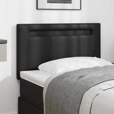 vidaXL Headboard Wall-mounted with Headboard Manual Black 100 cm PVC