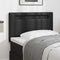 vidaXL Headboard Wall-mounted with Headboard Manual Black 100 cm PVC