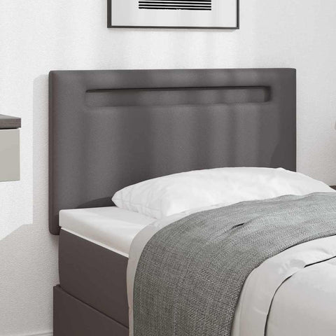 vidaXL Headboard Wall-mounted with Headboard Manual Grey 100 cm PVC