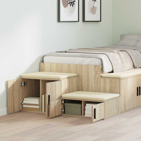 vidaXL Storage Cabinet Sonoma oak 127 x 41 x 40 cm Engineered wood