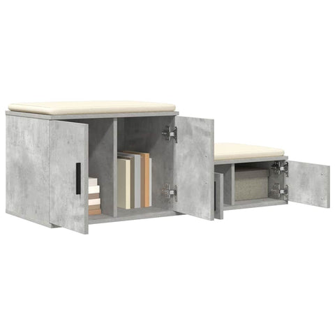 vidaXL Storage Cabinet Concrete grey 127 x 41 x 40 cm Engineered wood