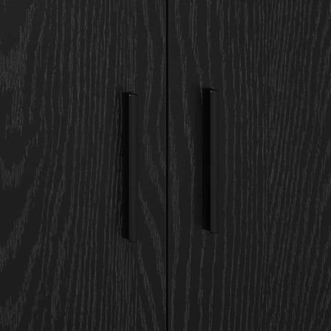 vidaXL Storage Cabinet Black oak 118 x 41 x 40 cm Engineered wood