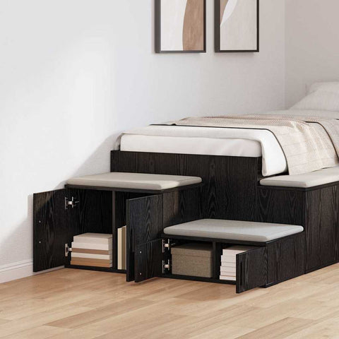 vidaXL Storage Cabinet Black oak 118 x 41 x 40 cm Engineered wood