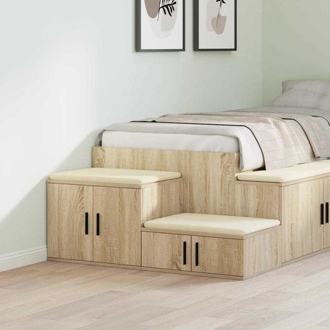 vidaXL Storage Cabinet Sonoma oak 118 x 41 x 40 cm Engineered wood