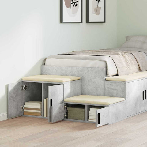 vidaXL Storage Cabinet Concrete grey 103 x 41 x 40 cm Engineered wood