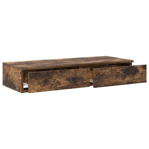vidaXL Bed Drawers Smoked oak 100 x 36.5 x 16.5 cm Engineered wood