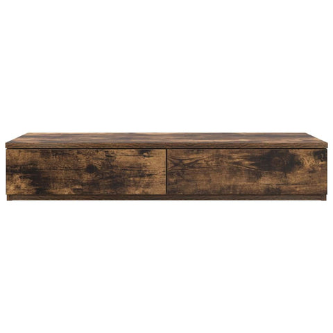 vidaXL Bed Drawers Smoked oak 100 x 36.5 x 16.5 cm Engineered wood