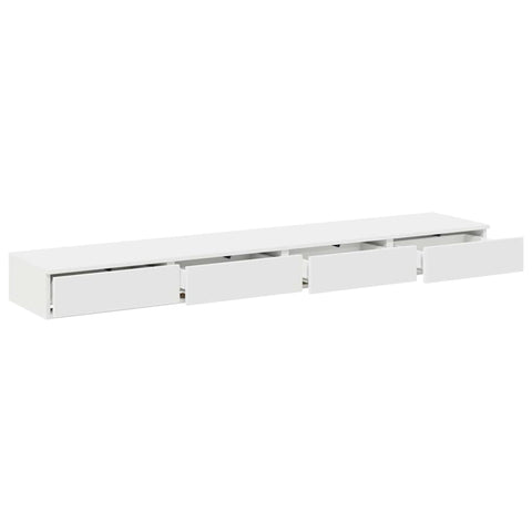 vidaXL Bed Drawers White 200 x 36.5 x 16.5 cm Engineered wood