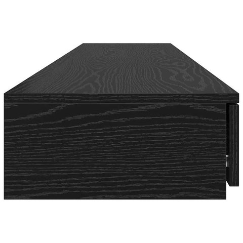 vidaXL Bed Drawers Black oak 200 x 36.5 x 16.5 cm Engineered wood