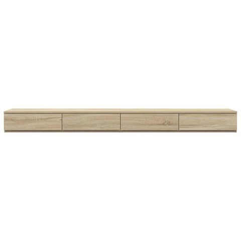 vidaXL Bed Drawers Sonoma oak 200 x 36.5 x 16.5 cm Engineered wood