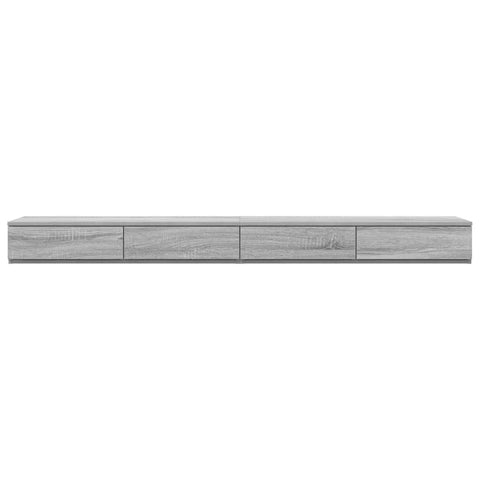 vidaXL Bed Drawers Grey sonoma 200 x 36.5 x 16.5 cm Engineered wood