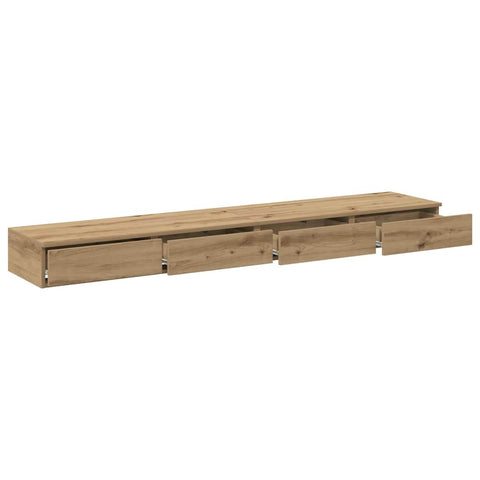 vidaXL Bed Drawers Artisan oak 200 x 36.5 x 16.5 cm Engineered wood