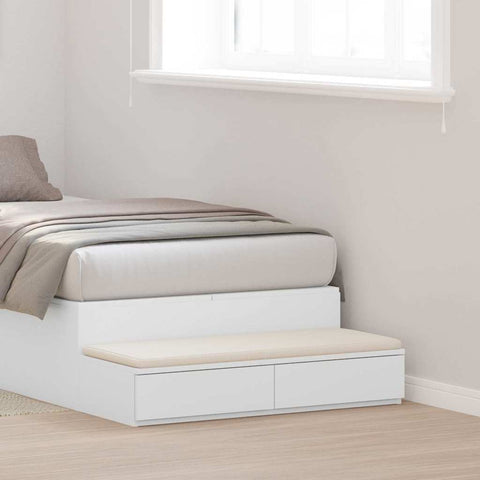 vidaXL Bed Drawers White 80 x 36.5 x 16.5 cm Engineered Wood