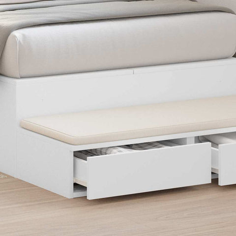 vidaXL Bed Drawers White 80 x 36.5 x 16.5 cm Engineered Wood