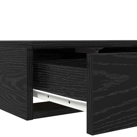 vidaXL Bed Drawers Black oak 80 x 36.5 x 16.5 cm Engineered wood