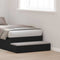 vidaXL Bed Drawers Black oak 80 x 36.5 x 16.5 cm Engineered wood