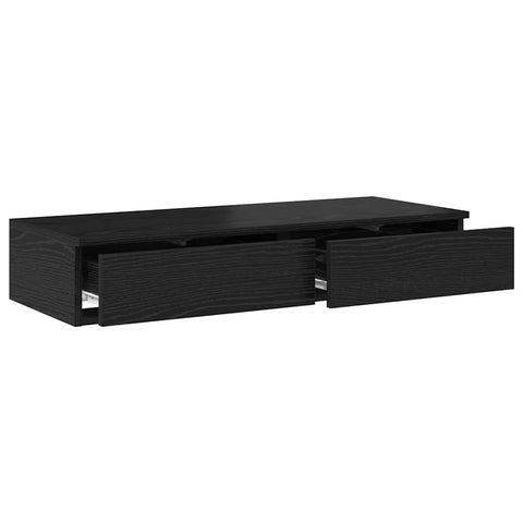vidaXL Bed Drawers Black oak 80 x 36.5 x 16.5 cm Engineered wood