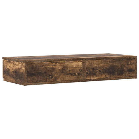 vidaXL Bed Drawers Smoked oak 80 x 36.5 x 16.5 cm Engineered wood