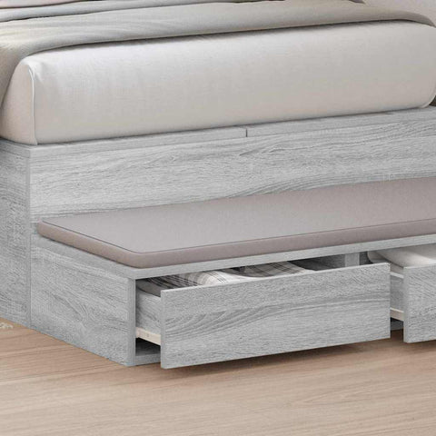 vidaXL Bed Drawers Grey sonoma 80 x 36.5 x 16.5 cm Engineered wood