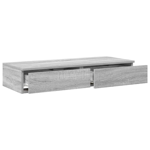 vidaXL Bed Drawers Grey sonoma 80 x 36.5 x 16.5 cm Engineered wood