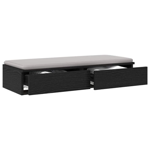 vidaXL Bed Drawers Black oak 90 x 36.5 x 16.5 cm Engineered wood