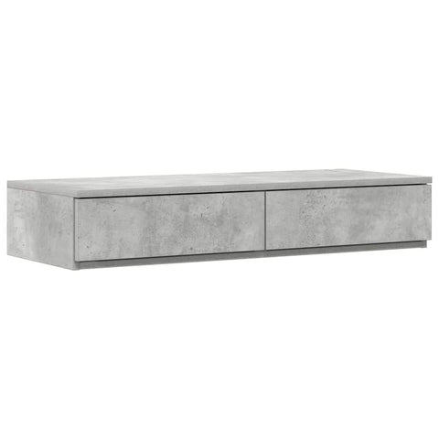 vidaXL Bed Drawers Concrete grey 90 x 36.5 x 16.5 cm Engineered wood