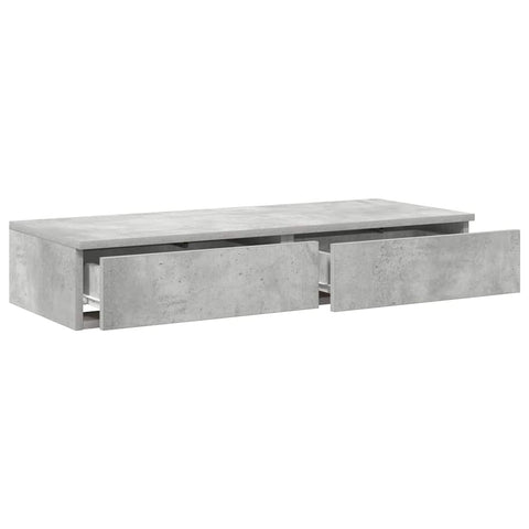 vidaXL Bed Drawers Concrete grey 90 x 36.5 x 16.5 cm Engineered wood