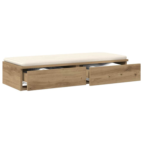 vidaXL Bed Drawers Artisan Oak 90 x 36.5 x 16.5 cm Engineered Wood