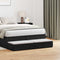 vidaXL Bed Drawers Black oak 120 x 36.5 x 16.5 cm Engineered wood