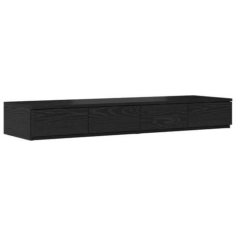 vidaXL Bed Drawers Black oak 120 x 36.5 x 16.5 cm Engineered wood