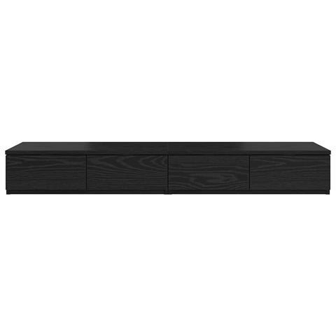 vidaXL Bed Drawers Black oak 120 x 36.5 x 16.5 cm Engineered wood