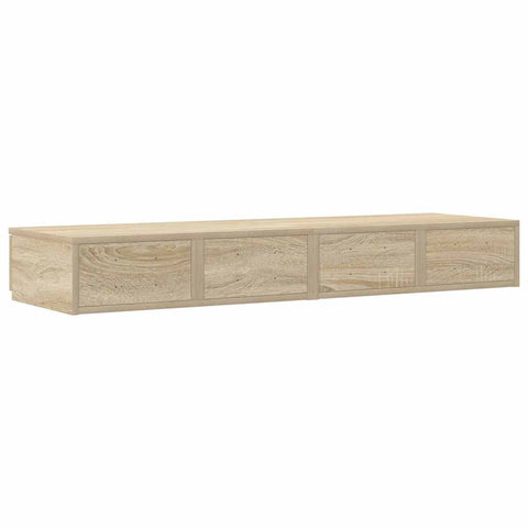 vidaXL Bed Drawers Sonoma oak 120 x 36.5 x 16.5 cm Engineered wood