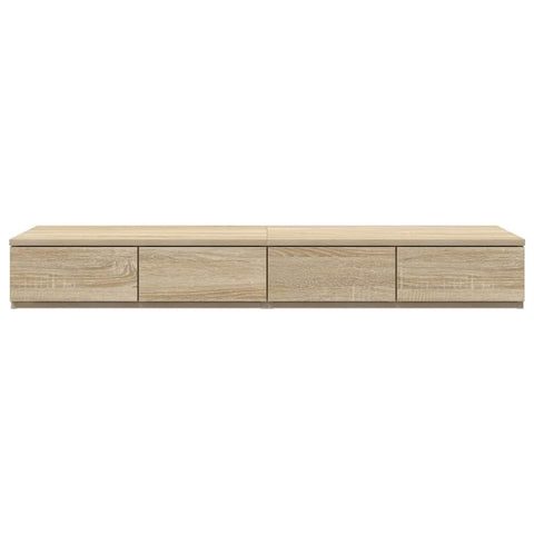 vidaXL Bed Drawers Sonoma oak 120 x 36.5 x 16.5 cm Engineered wood