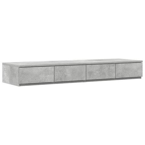 vidaXL Bed Drawers Concrete grey 120 x 36.5 x 16.5 cm Engineered wood