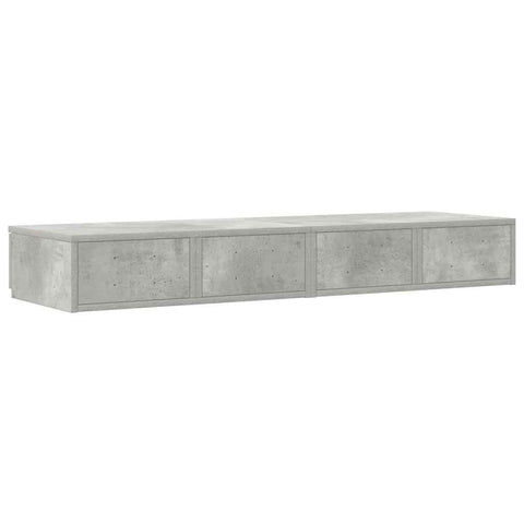 vidaXL Bed Drawers Concrete grey 120 x 36.5 x 16.5 cm Engineered wood