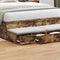 vidaXL Bed Drawers Smoked oak 120 x 36.5 x 16.5 cm Engineered wood