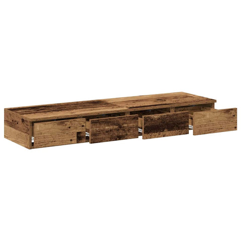 vidaXL Bed Drawers Old wood 120 x 36.5 x 16.5 cm Engineered wood